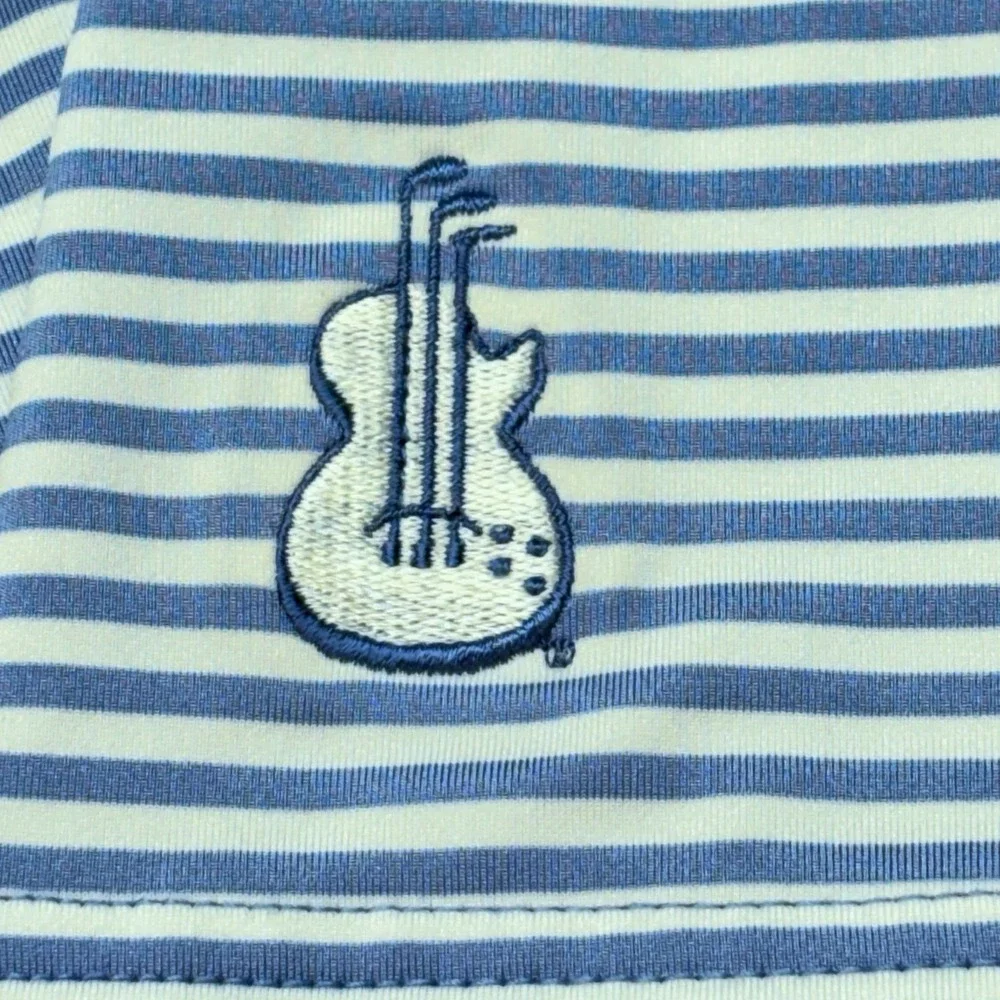 RLX‎ Ralph Lauren Performance Polo Mens XL Blue Striped Wicking